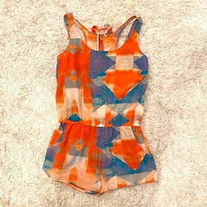Multi-Color Tribal Print Romper